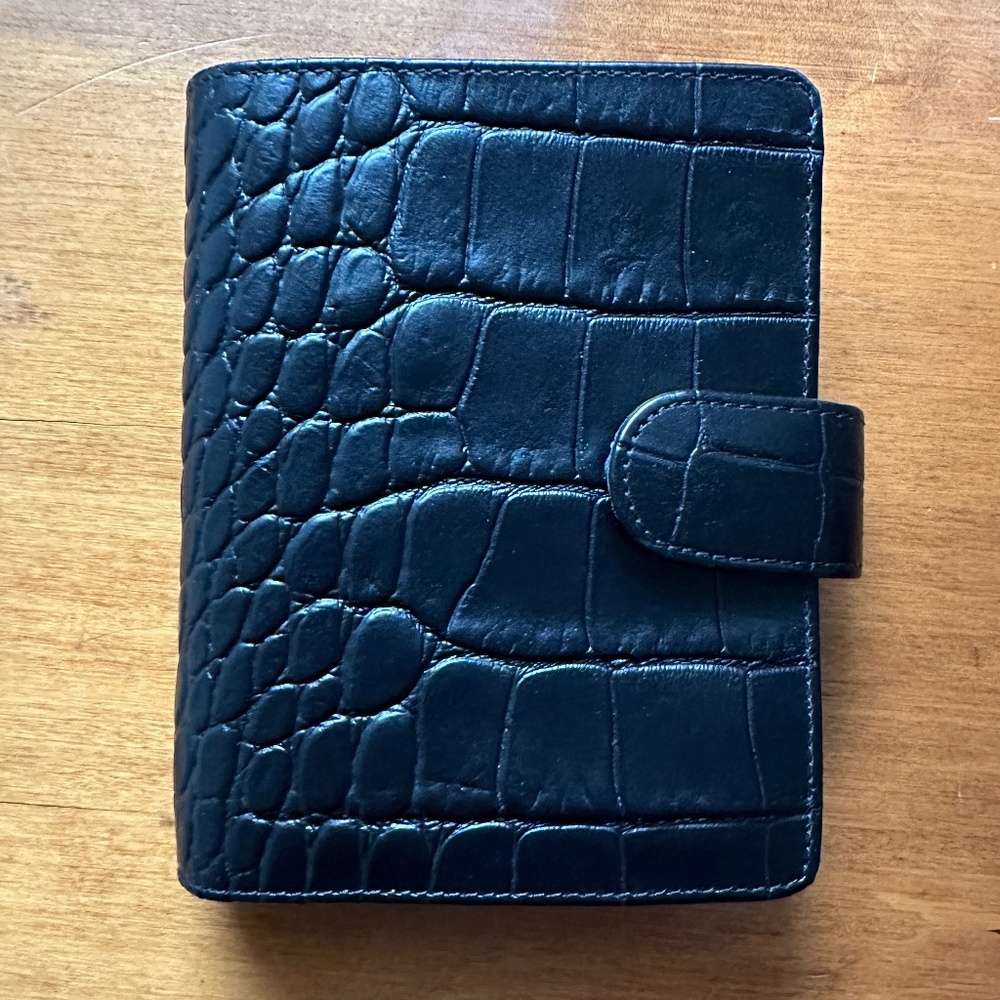 Filofax Classic Croc Pocket Leather Organizer